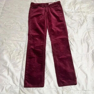 Anthropologie Burgundy Corduroy Pants